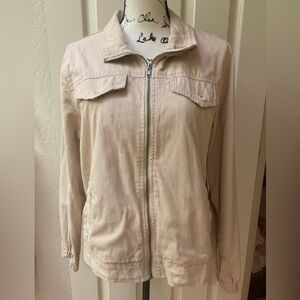 Sky and Sparrow Neutral Cotton Zip Up Jacket